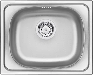 Neuesbad 1-Becken Spüle ohne Abtropffläche, DECOR, 500x400x150, 3,5'' mit Zubehör NB1DEZEU310A1