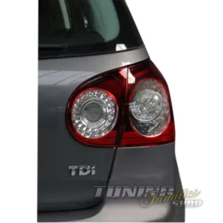 Original VW LED Rückleuchten SET für VW Golf 5 V in Kirschrot Rot / Schwarz