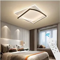 Eurohandisplay LED Deckenleuchte schwarz weiße LED Deckenleuchte Fernbedienung Helligkeit einstellbar, LED fest integriert, Warm bis Kaltweiß, Lichtfarbe- und Helligkeit einstellbar