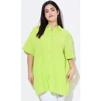 Angel of Style Longbluse Bluse oversized Musselin Auge auf dem Rücken