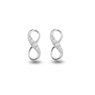 Damen Infinity-Ohrringe mit Funkeln BIPE060