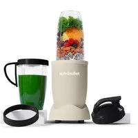 nutribullet Standmixer Pro NB907MASN - kompakter Mixer, 900W, 2 Mixbecher (700 + 925ml), Sand, 900 W, Drücken, drehen, mixen, starker Motor,Becher+Zubehör spülmaschinenfest