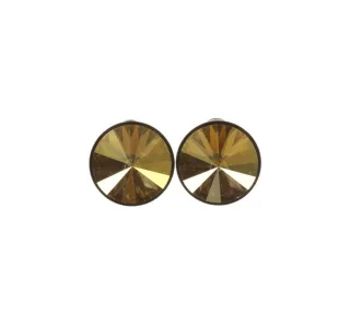 konplott - Ohrstecker - Rivoli braun/gelb
