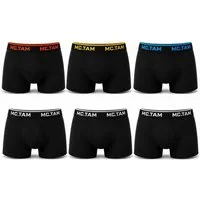 EloModa Boxershorts Boxershorts Herren 6er Pack Baumwolle Stretch – ohne Innenetikett – (6-St) ohne Innenetikett – bequemer Komfortbund – atmungsaktiv