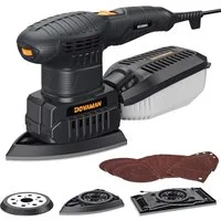 DOVAMAN Multischleifer 3-in-1 Multischleifer 200W mit Staubabsaugung, 6 Stufen, max. 24000 U/min, inkl. 15 Schleifpapiere