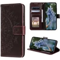 CoverKingz Handyhülle Hülle für Apple iPhone 14 Pro Max Handyhülle Flip Case Schutzhülle 17,0 cm (6,69 Zoll), Klapphülle Schutzhülle mit Kartenfach Schutztasche Motiv Mandala
