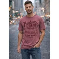 Man's World T-Shirt Kurzarm, mit stylischem Print, Rundhalsausschnitt, aus Baumwolle