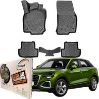 Trimak Passform-Fußmatten Oder Kofferraumwanne Oder Set kompatibel mit Audi Q2, Audi Q2 ab 2016 Gummimatten Auto TPE Allwetter Fussmatten