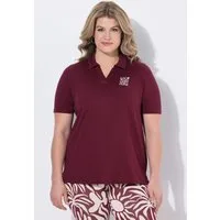 Ulla Popken Poloshirt Poloshirt Stickerei Polokragen Halbarm