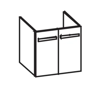 Artiqua 413 Waschtischunterschrank für it! 121960 Sangallo Grau quer, 413-WU2T-K110-7154-432 413-WU2T-K110-7154-432