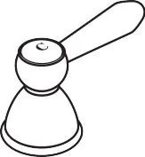 Hansgrohe Hebelgriff Axor Carlton chrom Kaltwasserseite, 17296000 17296000