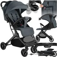 tectake Kombi-Kinderwagen Buggy-Kinderwagen, Einhand-Klappmechanismus, mit 5-Punkt-Gurt, Schutzbügel