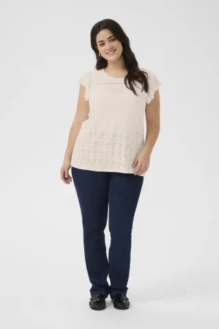 Ärmellose Bluse Regular fit Chalk CC. white