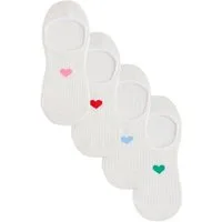 Next Basicsocken 4er-Pack Füßlinge mit Herzmotiv (4-Paar)