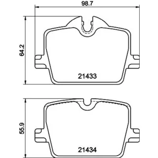 Hella Bremsbel?ge hinten BMW 2er 3er 4er I4 Z4 Toyota Supra 2,0
