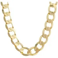 HOPLO Panzerkette Goldkette Panzerkette Länge 50cm - Breite 5,0mm - 585-14 Karat Gold, Made in Germany