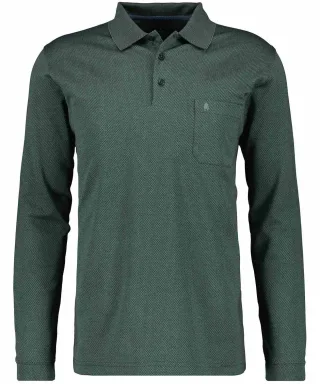 RAGMAN - Poloshirt langarm moosgrün - Gr. - 3XL