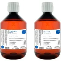 HERRLAN Rohseife Glycerin + Propylenglykol - 99,5% - zum Vorteilspreis, 500 ml Glycerin + 500 ml Propylenglykol