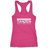 MoonWorks Tanktop Damen Tanktop aus dem Weg ich muss tanzen Party Feiern Sprüche Festival Racerback Moonworks®