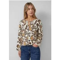 s.Oliver Langarmbluse T-Shirt Gemustertes T-Shirt im O-Shape