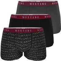 MUSTANG Retro Boxer PRINT WORDS Retro-Pants Herren Unterhose Boxershorts (Spar-Set, 3-St) enge Passform, perfekter Sitz, elastischer Bund, maximaler Komfort