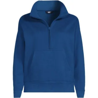 Sweatshirt SERIOUS SWEATS mit Reißverschluss in Plus-Größe für Damen, Damen, size: plus, Orange, Baumwoll-Mischung/Polyester-Mischung, by Lands' End