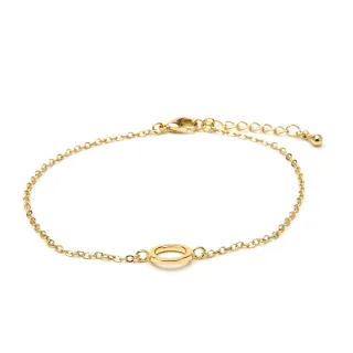 Luxenter Armband mit 18-karätiger Gelbgold-Oberfläche – Alphabet