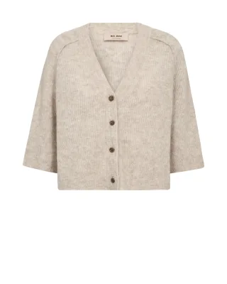 MOS MOSH - MMThora Lizet Knit Cardigan feather gray - Gr. - XS