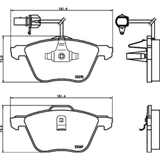 Hella Bremsbel?ge vorne Ford Seat VW