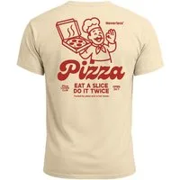 Neverless Print-Shirt Herren T-Shirt Backprint Pizza Print Spruch Lustig Grafikshirt Männer mit Print
