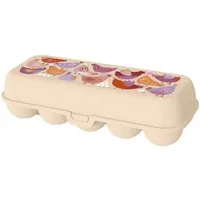 KOZIOL Eierkorb Eierbox Eggs To Go creative chicks, almond, Kunststoff