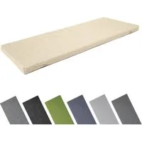 Garronda Bankauflage 100-200 cm, ca. 4 cm dick, wasserabweisend, mit Bändern GD-0220, (1 St), Hypoallergen, UV-beständig, Wasserbeständig