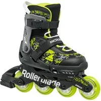 ROLLERBLADE Inlineskates Microblade SL (Rollen: 72mm/80A, Kugellager: SG3) schwarz/lime Kinder