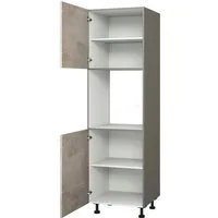KOCHSTATION Backofenumbauschrank KS-Trea SB-195-3 mit zwei Türen und zwei Einlegeböden, Höhe 195 cm