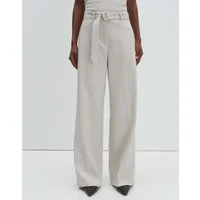 someday Stoffhose Catsby belt in Wide Leg Bügelfalten und Nahttaschen für Citylooks
