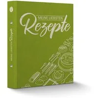 itenga Präsentationsordner itenga Rezeptordner Kochrezepte-Ringbuch GRÜN DIN A5 Meine liebsten Re