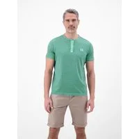 LERROS Kurzarmshirt mit Serafino-Kragen