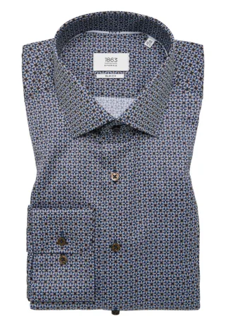 ETERNA - Slim Fit: Twill Hemd blau - Gr. - 41
