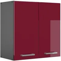 Vicco Hängeschrank R-Line, Rot Hochglanz/Anthrazit, 60 cm (1-St)
