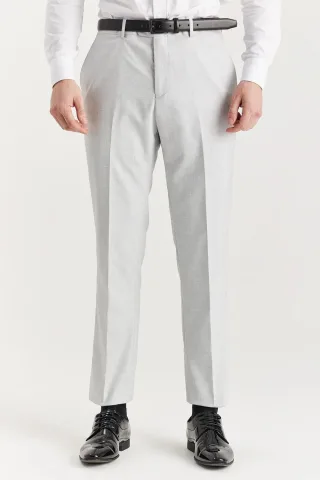 Leichte Sommerhose für Herren in Silber für Hochzeiten und Partys