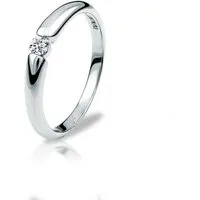 Adam & Eve Verlobungsring Diamant (0.08 ct) 375 Gelbgold oder Weißgold (AE09, Brillantring mit Ringbox), inklusive Echtheitszertifikat - Gravur möglich