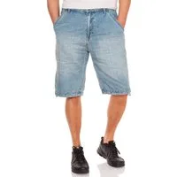 Jet Lag Jeansshorts im Worker Style Washed Denim