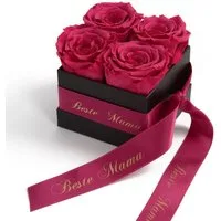 Kunstblume Beste Mama Rosenbox Infinity Rosen mit Duft echte konservierte Blumen Rose, ROSEMARIE SCHULZ Heidelberg, Höhe 8.5 cm, haltbar bis zu 3 Jahre, Made in Germany