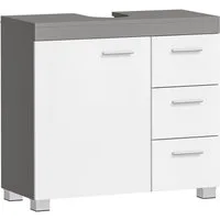 VASAGLE Waschbeckenunterschrank Badezimmerschrank Badschrank Breite 70 cm, mit 3 großen Schubladen, 2 Fächer hinter der Tür