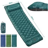 Bundviel Isomatte Luftmatratze Outdoor Camping Isomatte Selbstaufblasend Ultraleicht, 12cm Ultradicke 83cm Ultrabreite mit Fußpumpe