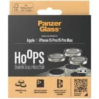Hoops Metall Kameraschutz, Schutzfolie silber, iPhone 15 Pro / 15 Max