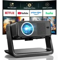 Einyoumily Beamer 4K Mit Netflix Zertifizierung Elektrischer Fokus Heimkino Beamer (28000 lm, 10000:1, 3840x2160 px, Full HD)