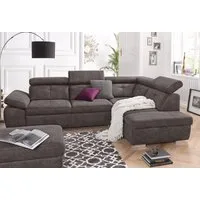 exxpo - sofa fashion Ecksofa Spring, super bequem und komfortabel mit Armteil- und Kopfteilfunktion, mit Bettfunktion & Bettkasten, Luxus-Microfaser +Simply Clean!