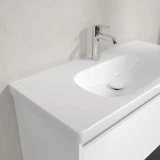 Villeroy und Boch Skyla Waschtisch 5A51A201 100x46cm, für 3-Loch-Armatur, ohne Überlauf, Weiß Alpin
