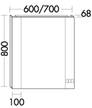 Burgbad Leuchtspiegel RL40 Light RL40 VC 800x700x68 Anthrazitgrau Matt, SIJR070F4952 SIJR070F4952